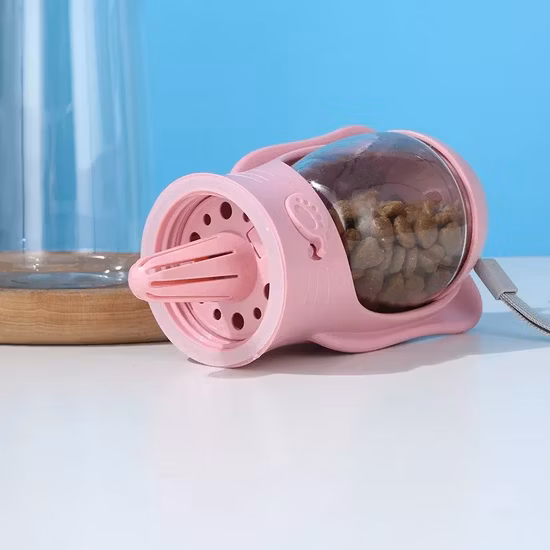 Amazon 4 in 1 Portable Travel Walking Dog Pet Outdoor Feeder Dispenser Drinking Water Bottle Bowl for Travel