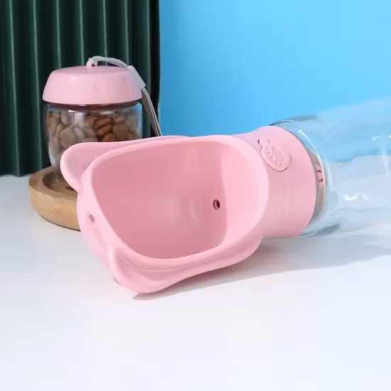 Amazon 4 in 1 Portable Travel Walking Dog Pet Outdoor Feeder Dispenser Drinking Water Bottle Bowl for Travel