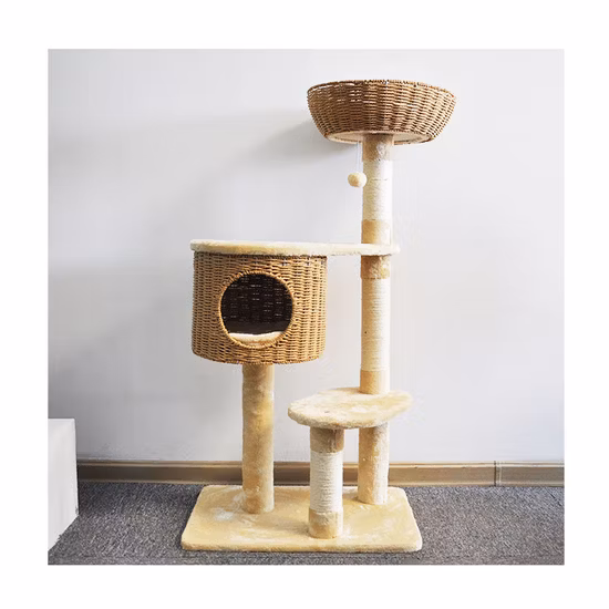 China Wholesale 5 Level Manufacture großer großer Katzenbaum und Haustierspielzeug mit Hängematte und Katzenkratzbaum