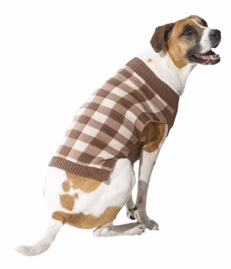 Holiday Brown Tan Dog Flexibilität Strickpullover Weste Haustierbekleidung