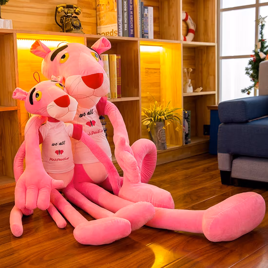 Rosa elektrische flauschige Katze Plüsch Stofftier für Kinder Plüschtier Puppe